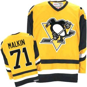 NHL Pittsburgh Penguins Trikot #71Evgeni Malkin Authentic Throwback Gold CCM